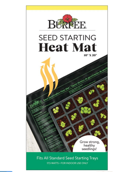 S1 Burpee Seed Starting Heat Mat 10" X 20" - Fits All Standard Seed Starting Trays