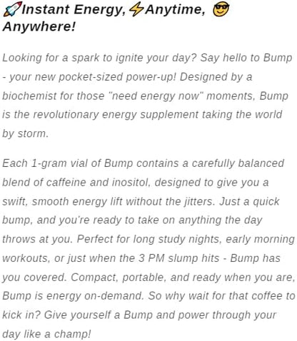 Want a Bump Snortable Caffeine