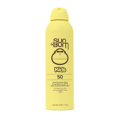 S3 2 Pack Sun Bum Kids SPF 50 Sunscreen Clear Body Spray | Broad Spectrum Water-Resistant Sunblock with Vitamin E | Wet or Dry Skin Application | Hawaii 104 Act Compliant (Octinoxate & Oxybenzone Free) | 6 oz