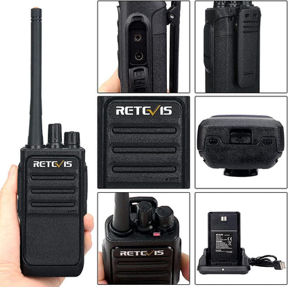 2 Pack Retevis RT17 2 Way Radio,Radios Walkie Talkies for Adults,VOX Handsfree Walkie Talkies with Earpiece,Rechargeable Two Way Radio Long Range